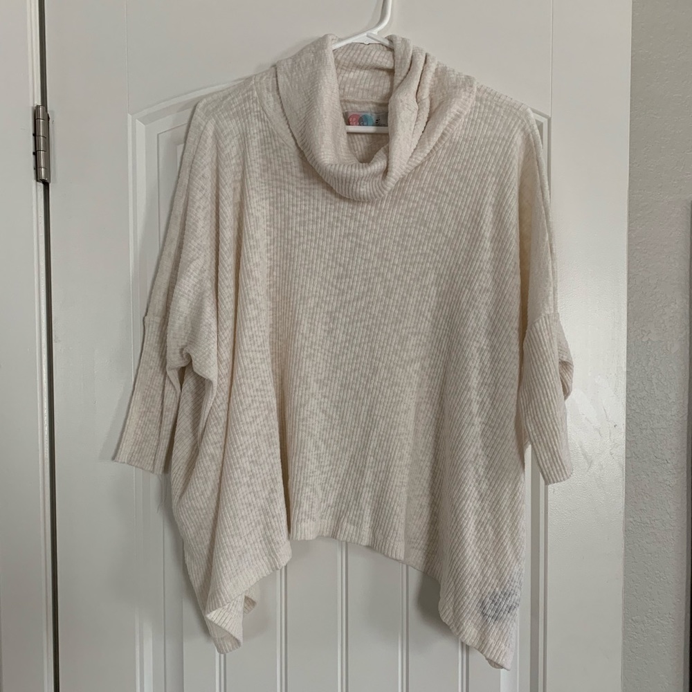 FP Beach turtleneck open back sweater size M